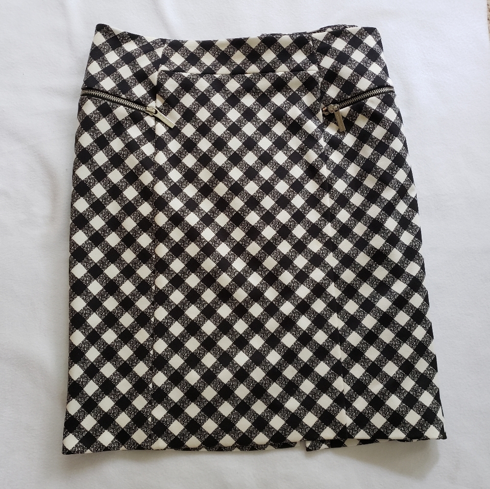 Michael Kors Black and White Pencil Skirt Work